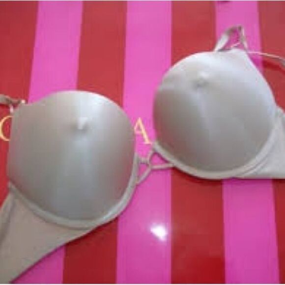 Victorias Secret Nude Miraculous Push Up Nipple Bra 34C - Picture 1 of 5